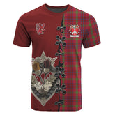 Telfer Tartan T-shirt - Lion Rampant And Celtic Thistle Style
